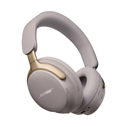 Casque arceau sans fil Bose QuietComfort Ultra avec réduction active du bruit Bluetooth Beige et Marron