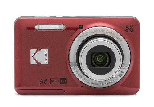 Odnowiony aparat kompaktowy Kodak PixPro FZ55 - 63 MB pamięci wewnętrznej Czerwony