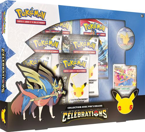 Carte à collectionner Asmodée Jeu de cartes Pokémon Card Box Pin Collection Célébrations 25 ans