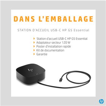 Station d'accueil HP USB-C G5 Essential Noir