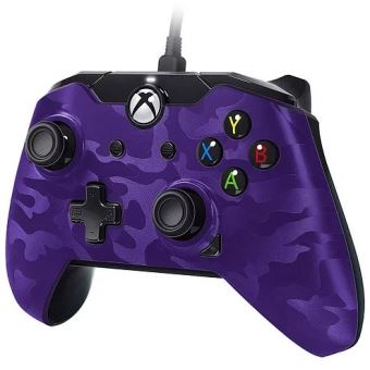 Manette filaire Pdp Camo Violet pour Xbox One /S /X / PC