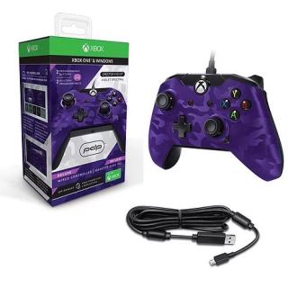 Manette filaire Pdp Camo Violet pour Xbox One /S /X / PC