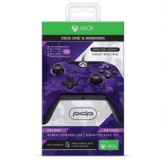 Manette filaire Pdp Camo Violet pour Xbox One /S /X / PC