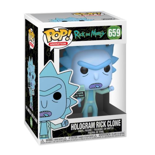 Figurine Funko Pop Animation Rick et Morty Hologram Rick Clone