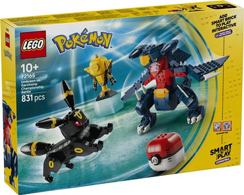 LEGO Pokémon 72165 Set de construction compatible SMART Play™ Noctali et Carchacrok Combat Dès - vue 4