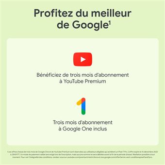 Smartphone Google Pixel 7 6.3" 5G Double SIM 256 Go Noir Volcanique