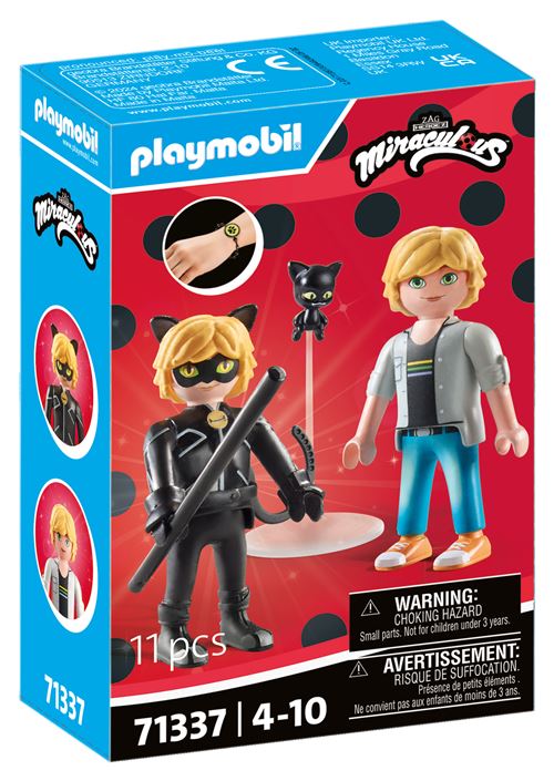 Playmobil Noir Miraculous 71337 Adrien Chat