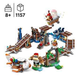 LEGO® Super Mario 71425 Ensemble d'extension Course de chariot de mine de Diddy Kong