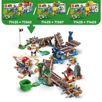 LEGO® Super Mario 71425 Ensemble d'extension Course de chariot de mine de Diddy Kong