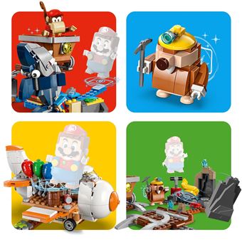 LEGO® Super Mario 71425 Ensemble d'extension Course de chariot de mine de Diddy Kong