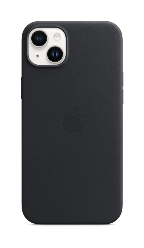 Coque en cuir avec MagSafe pour Apple iPhone 14 Plus Minuit
