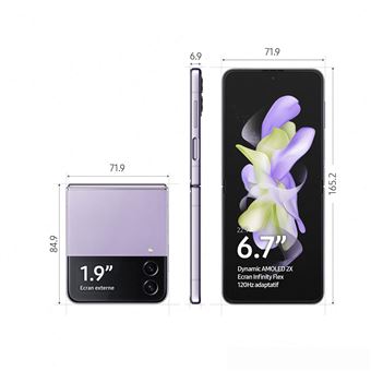 Smartphone Samsung Galaxy Z Flip4 6.7" Nano SIM 5G 128 Go Violet