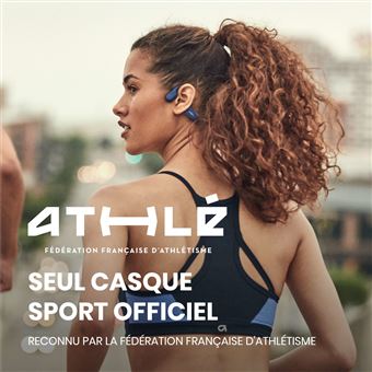 Casque audio sans fil Bluetooth Shokz OpenRun Mini avec réduction du bruit Bleu