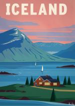 Affiche Sergeant Paper Iceland 30x42 cm Edition limitée signée
