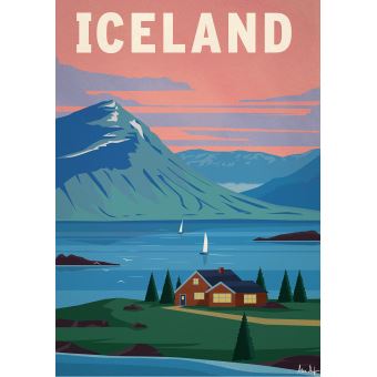 Affiche Sergeant Paper Iceland 30x42 cm Edition limitée signée