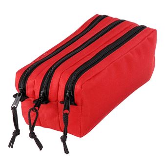Trousse Scolaire Triple Compartiment Avec 44 Accessoires - Stylos, Crayons, Feutres, Ciseaux - Dimensions 12,5 X 20 X 7 Cm - 7