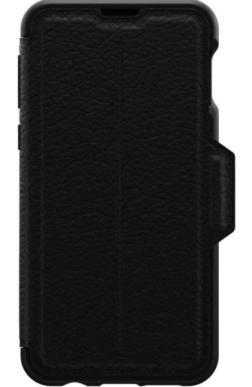 OtterBox Strada - Flip cover voor mobiele telefoon - leer, polycarbonaat - schaduwzwart - voor Samsung Galaxy S10e