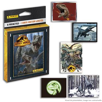 Jeu de cartes Panini Jurassic World 3 Blister de 11 pochettes