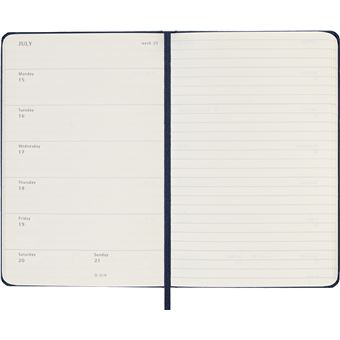 Agenda civil semainier Moleskine Format de poche Dure Bleu Saphir