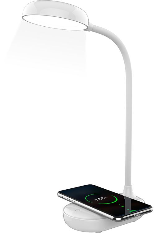 Chargeur à induction BigBen Connected 15 W + lampe de table Glo Blanc