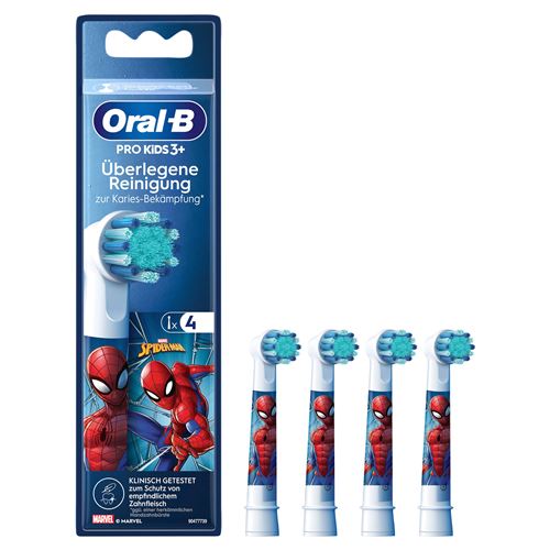 Pack de 4 brosses à dents électriques Oral B Spiderman