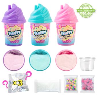 Boîte 3 pots Slime Diy shaker fluffy