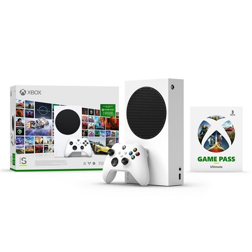 Console Xbox Séries S Blanc + Game Pass Ultimate 3 mois
