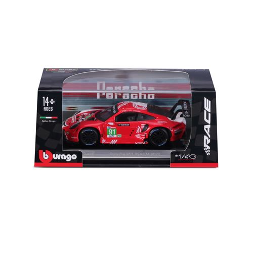 Bburago Multicolore Véhicule 1/43 Race Collection Crystal Porsche 911 Rsr Lemans 2020