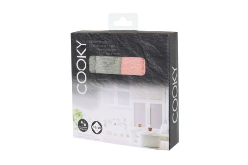 4 Chiffons Microfibres Cooky Rose et Gris