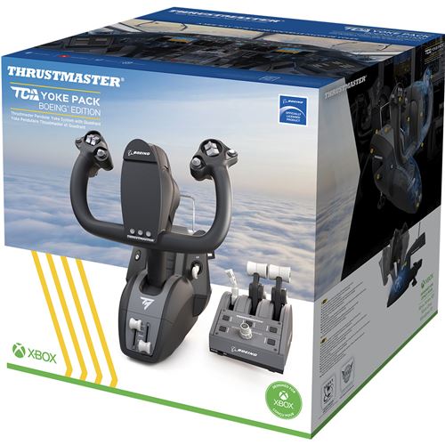 Gouvernail Pendulaire et Commandes des Gaz Thrustmaster TCA Yoke Pack Boeing Edition Xbox et PC