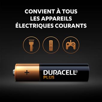 Duracell Plus Pack de 8 Piles Alcalines AA LR06 1,5V