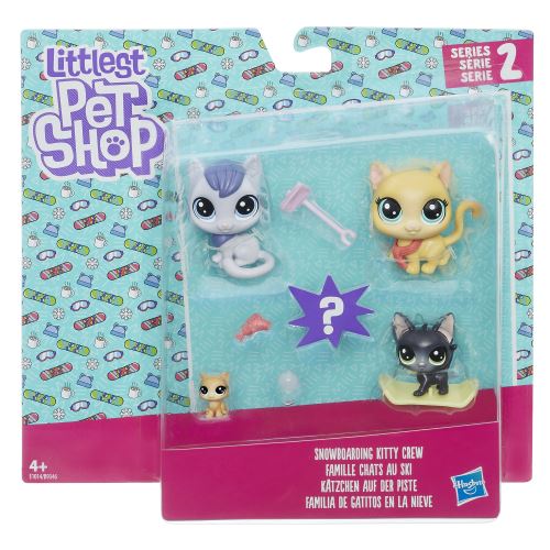 Playset Littlest Petshop Famille Chats au ski