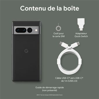 Smartphone Google Pixel 7 Pro 6.7" 5G Double SIM 256 Go Noir Volcanique