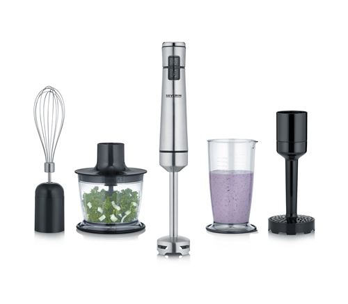 Mixeur plongeant sans fil avec set d'accessoires premium