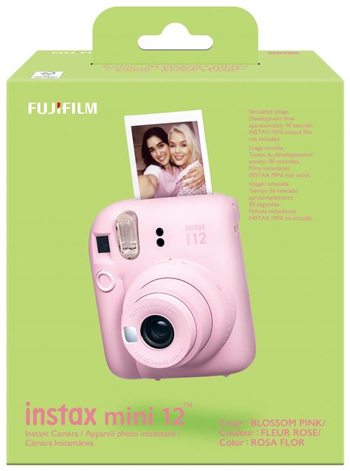 Fujifilm Instax Mini 12 Appareil photo instantané (Rose fleur)(Boîte  ouverte)