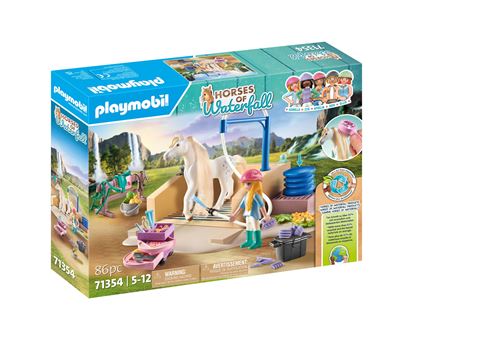 Playmobil Le club d'équitation 71354 Isabella et Lioness aire de lavage