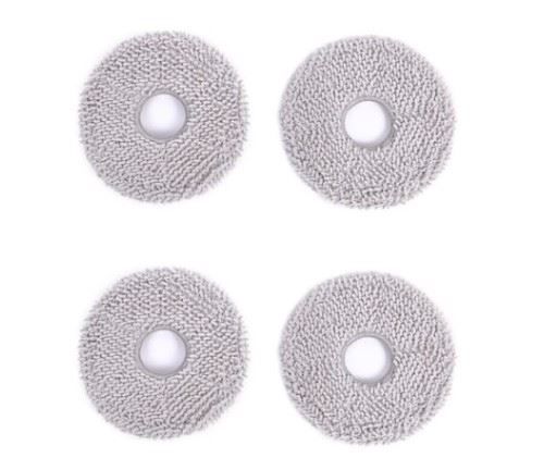 Lingettes Lavables Ecovacs pour Les Systemes De Lavage Ozmo Turbo De La Famille T30 & T30S Blanc Gris