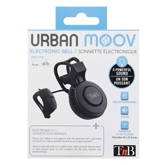 Sonnette électronique pour guidon T'n'b Urban Moov Noir