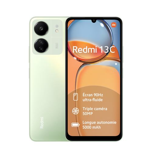 Smartphone Xiaomi Redmi 13C 6,74 Double nano SIM 256 Go Vert