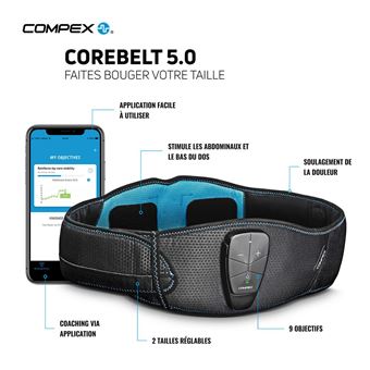 Ceinture de gainage Compex Corebelt 5.0 82-0153ST-SM Taille S/M Noir