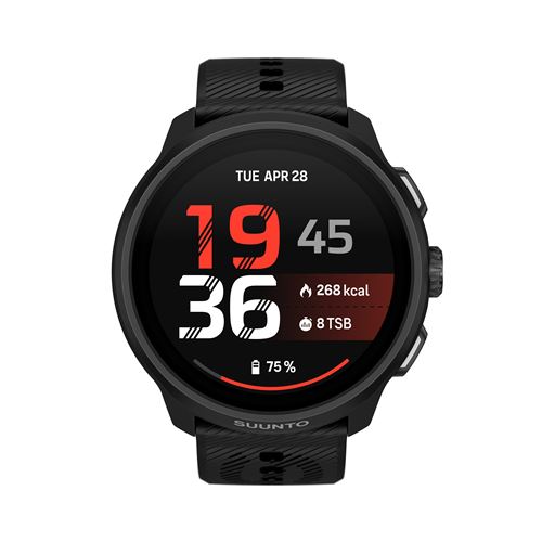 Montre Connectée Suunto Run 2 4Go Bluetooth Noir avec Bracelet Noir