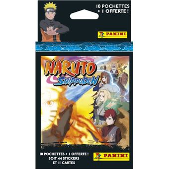 Jeu de cartes Panini Naruto Shipuden Blister de 11 pochettes