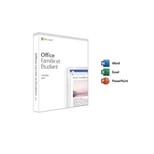 Office Famille et Etudiant 2019  1 PC ou Mac