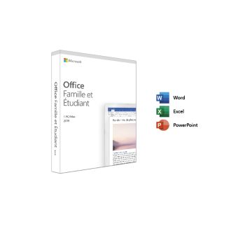 Microsoft Office Famille et Etudiant 2019 - 1 PC ou Mac
