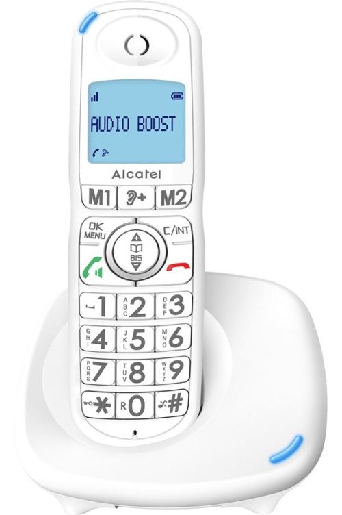 Téléphone fixe sans fil Alcatel Dect XL595 Blanc pour Sénior