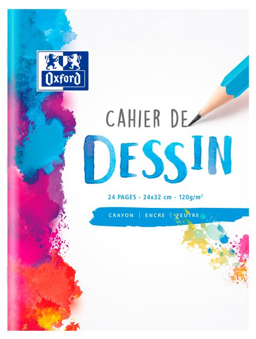 Cahier De Dessin Oxford School 24 X 32 Cm Cartons Dessins Sac 