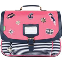 Cartable Scolaire Viquel EXOTIC 38 Cm - Dos Moussé, Bandes Réfléchissantes, 2 Compartiments - Pour École Primaire (Rose)