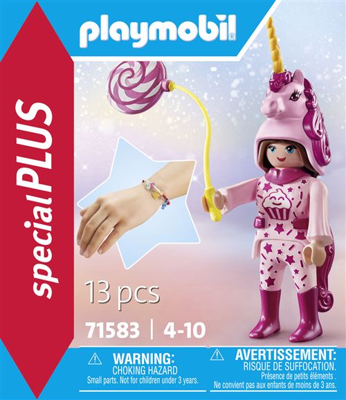 Playmobil Special Plus 71583 Jeune Fille avec Déguisement Licorne