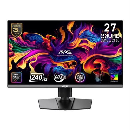 MSI MAG 272UP QD-OLED X24 écran plat de PC 67,3 cm (26.5) 3840 x 2160 pixels 4K Ultra HD Noir