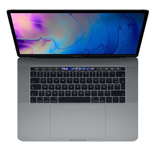 Apple MacBook Pro Touch Bar 15 Retina Intel Core i9 hexacoeur de 9ème génération à 2.4 GHz 32 Go RAM 1 To SSD Gris Sidéral Sur-mesure